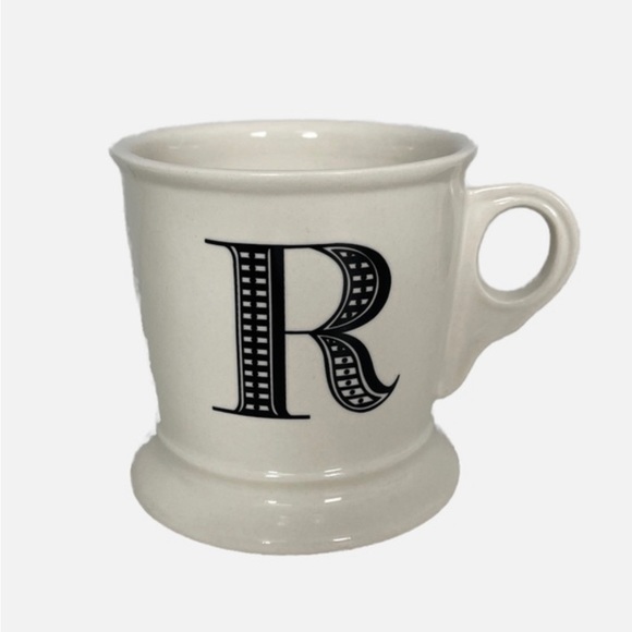 Anthropologie Monogram Letter "R" Initial Mug Coffee Tea EUC - Picture 8 of 8